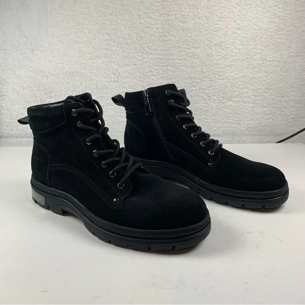 Blondo Dean Waterproof Boots Lace Up Black‎ Suede Size 10.5 NWOB 7150